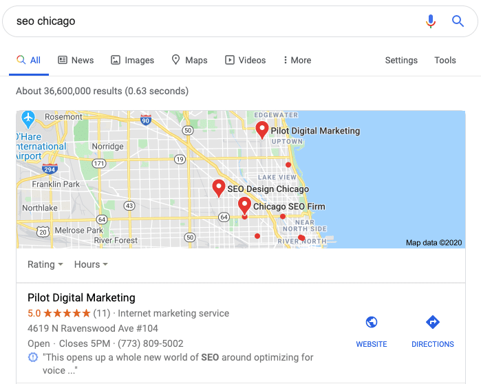 pilot in google maps