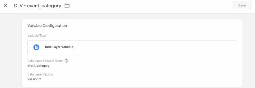 event_category data layer variable, GTM